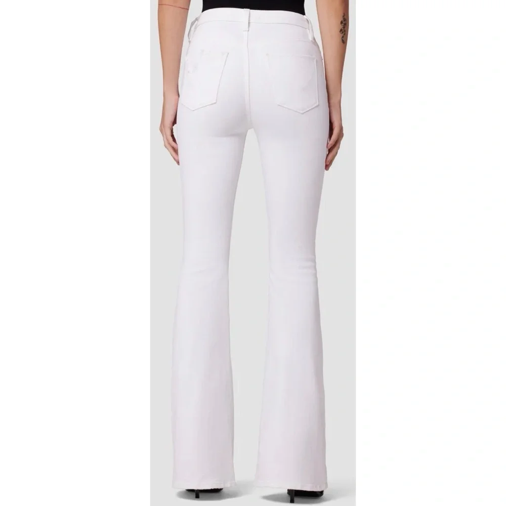 HUDSON Holly High Rise Flare White Denim Jeans *Tall/Long Inseam - Picture 2 of 9